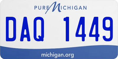 MI license plate DAQ1449