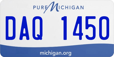MI license plate DAQ1450