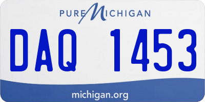 MI license plate DAQ1453