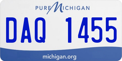 MI license plate DAQ1455