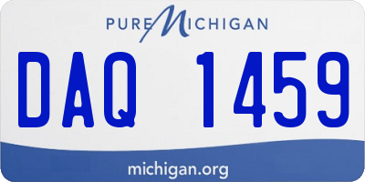 MI license plate DAQ1459