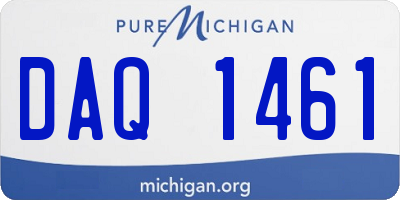 MI license plate DAQ1461