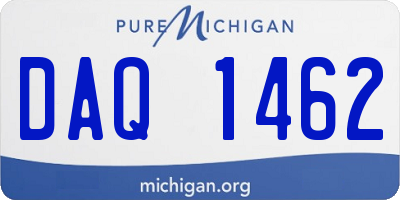 MI license plate DAQ1462