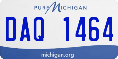 MI license plate DAQ1464