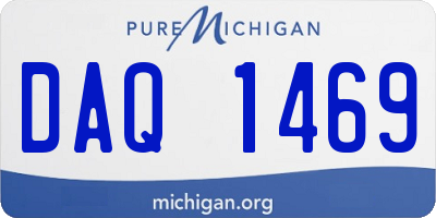 MI license plate DAQ1469