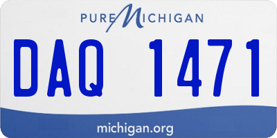 MI license plate DAQ1471