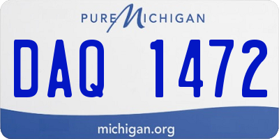 MI license plate DAQ1472