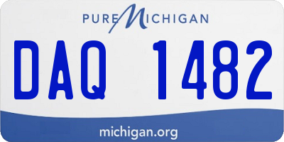 MI license plate DAQ1482