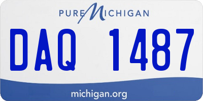 MI license plate DAQ1487