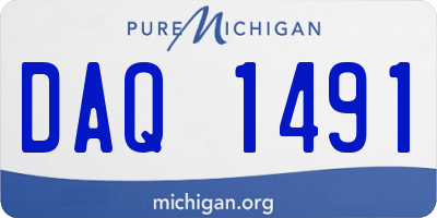 MI license plate DAQ1491