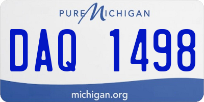 MI license plate DAQ1498