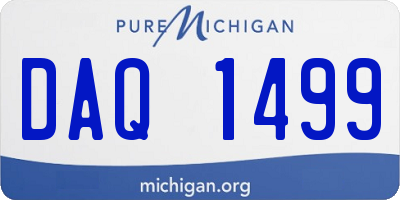 MI license plate DAQ1499