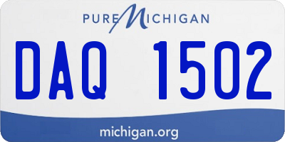 MI license plate DAQ1502
