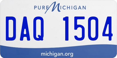 MI license plate DAQ1504