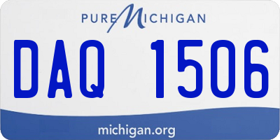 MI license plate DAQ1506