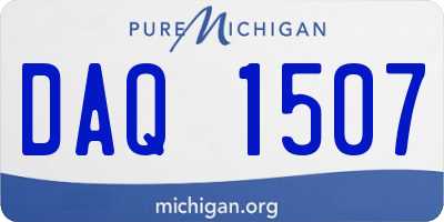 MI license plate DAQ1507