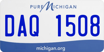 MI license plate DAQ1508