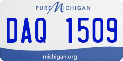 MI license plate DAQ1509