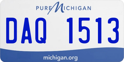 MI license plate DAQ1513