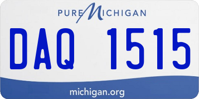 MI license plate DAQ1515