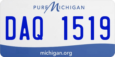 MI license plate DAQ1519