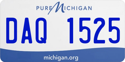 MI license plate DAQ1525