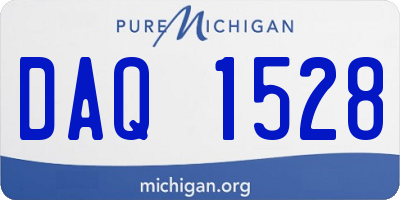 MI license plate DAQ1528