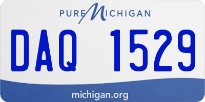 MI license plate DAQ1529
