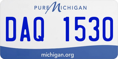 MI license plate DAQ1530