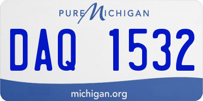 MI license plate DAQ1532