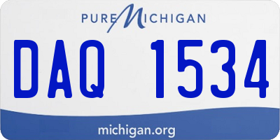 MI license plate DAQ1534