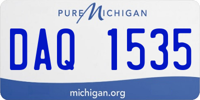 MI license plate DAQ1535