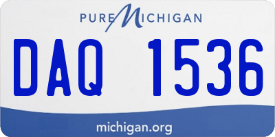 MI license plate DAQ1536