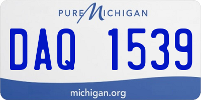 MI license plate DAQ1539