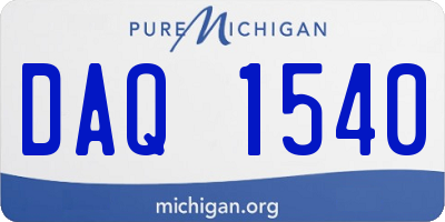 MI license plate DAQ1540