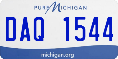 MI license plate DAQ1544