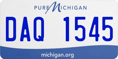 MI license plate DAQ1545