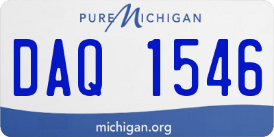 MI license plate DAQ1546