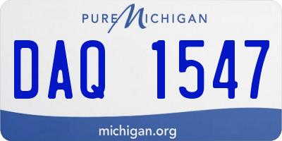 MI license plate DAQ1547