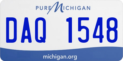 MI license plate DAQ1548