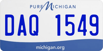 MI license plate DAQ1549