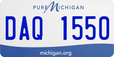 MI license plate DAQ1550