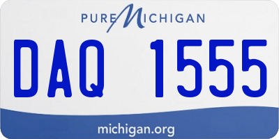 MI license plate DAQ1555