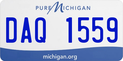 MI license plate DAQ1559