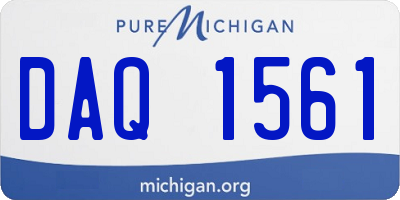 MI license plate DAQ1561