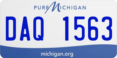 MI license plate DAQ1563