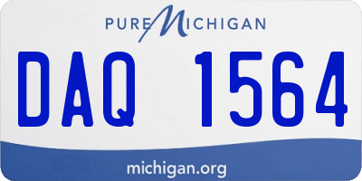 MI license plate DAQ1564