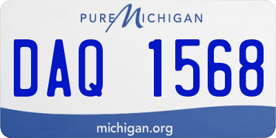 MI license plate DAQ1568