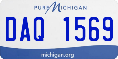 MI license plate DAQ1569