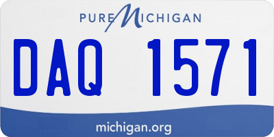 MI license plate DAQ1571